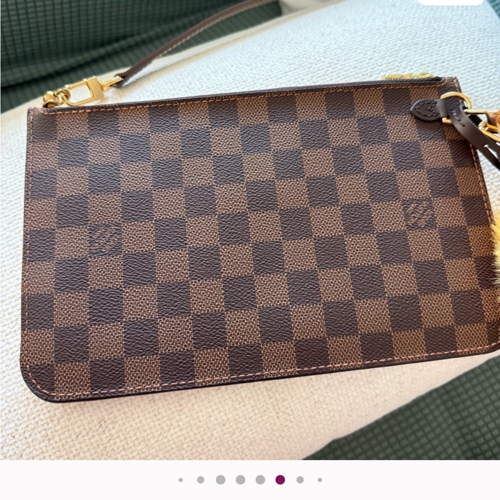 Louis Vuitton Pouch with Red and Black Striped Interior